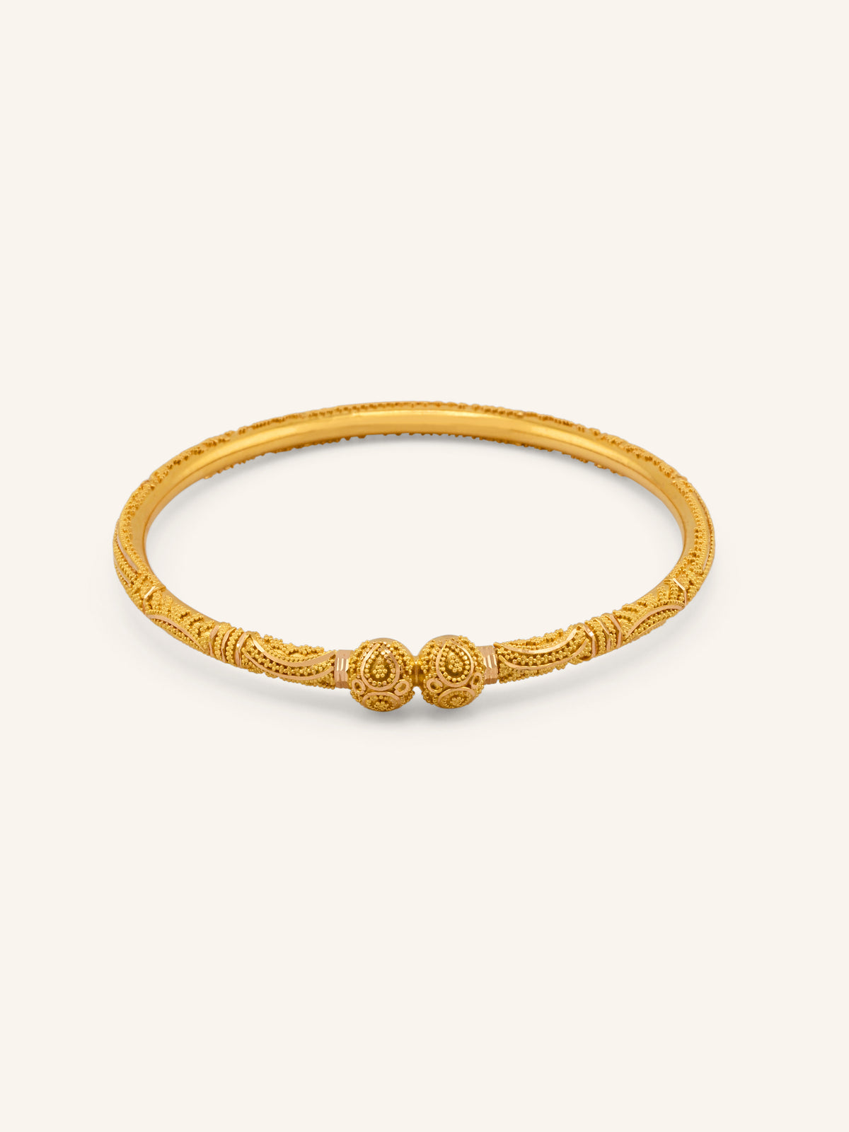 22ct Gold Filigree Pair Bangle