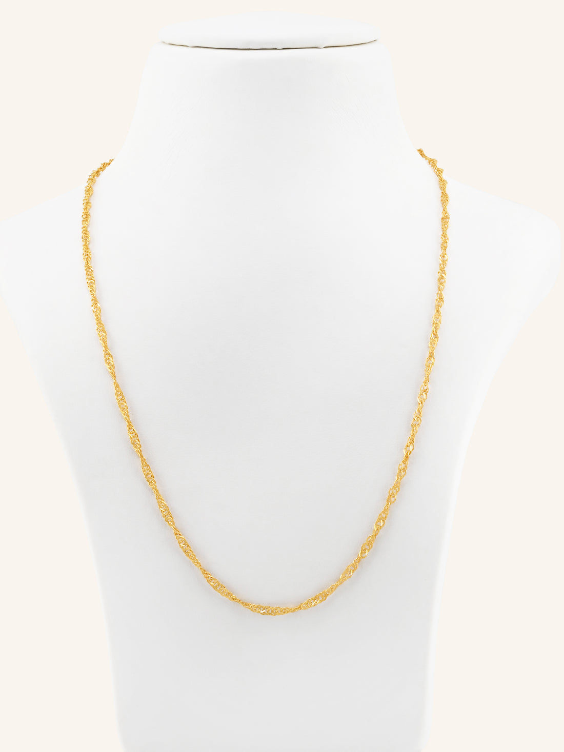 22ct Gold Twisted Chain - 45 cm