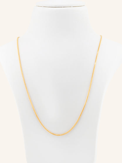 22ct Gold Round Foxtail Chain - 50 cm