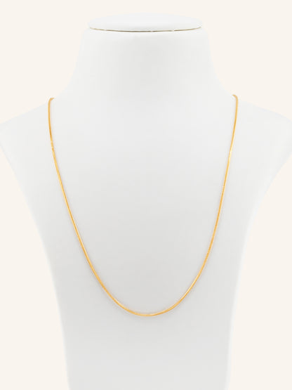 22ct Gold Thin Foxtail Chain - 45 cm