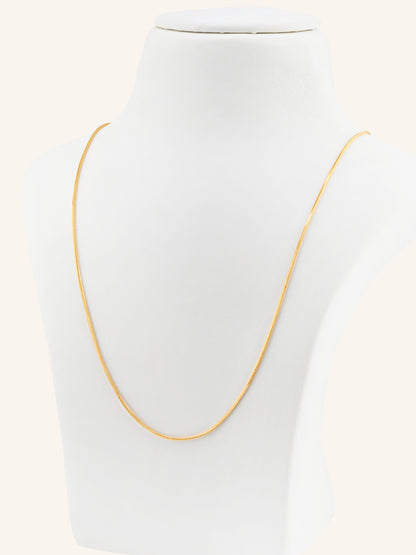 22ct Gold Thin Foxtail Chain - 40 cm