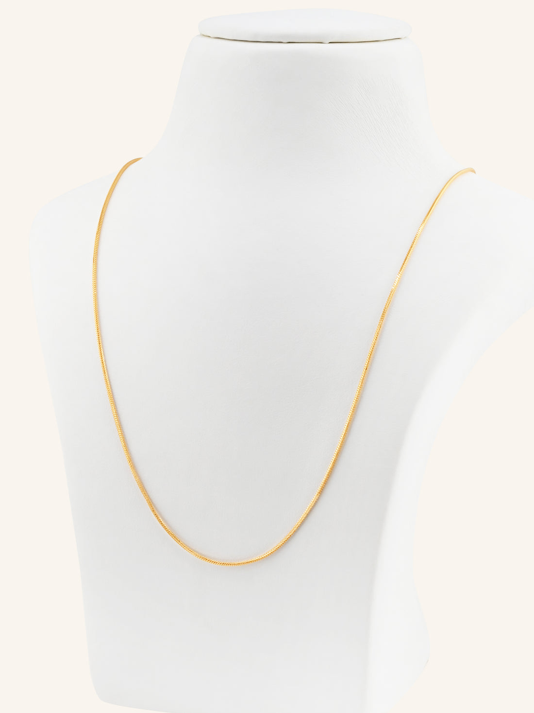 22ct Gold Thin Foxtail Chain - 45 cm