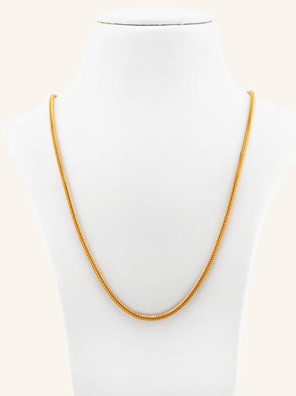 22ct Gold Round Foxtail Chain - 50 cm