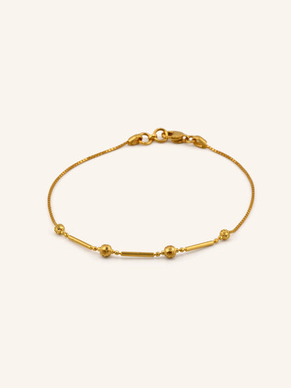 22ct Gold Minimal Ball Bracelet