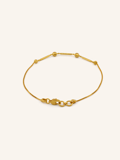 22ct Gold Minimal Ball Bracelet