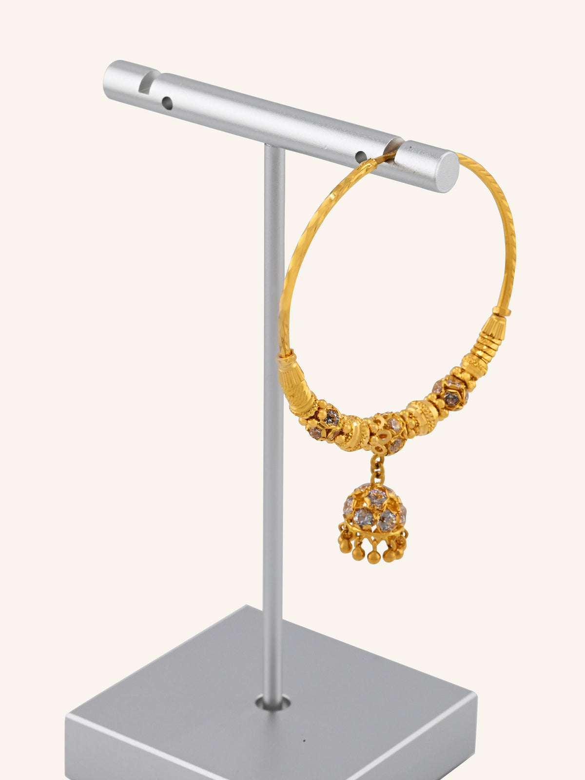 22ct Gold CZ Jhumki Bali