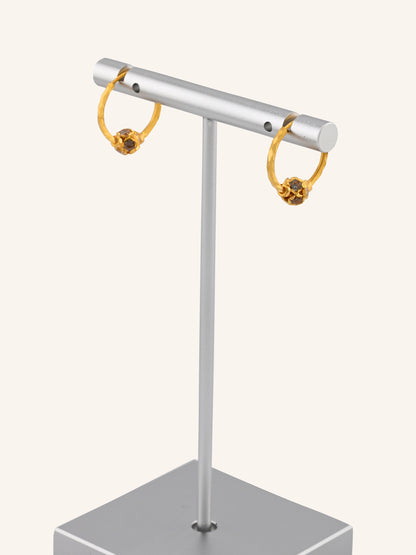 22ct Gold CZ Ball Bali