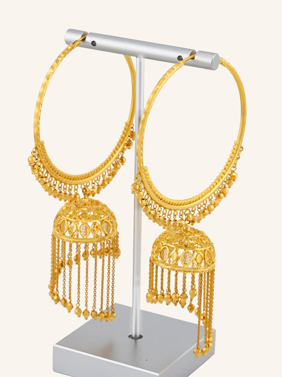 22ct Gold Filigree Big Jhumki Bali