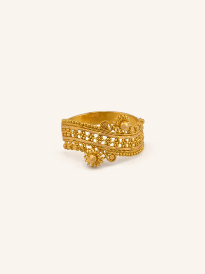 22ct Gold Filigree Ladies Ring