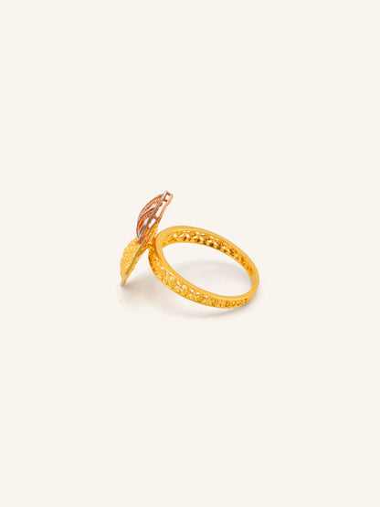 22ct Gold Three Tone Ladies Ring