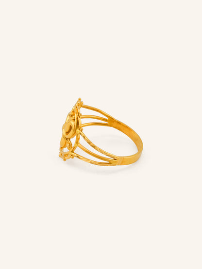 22ct Gold Om Ladies Ring
