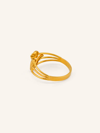 22ct Gold Om Ladies Ring