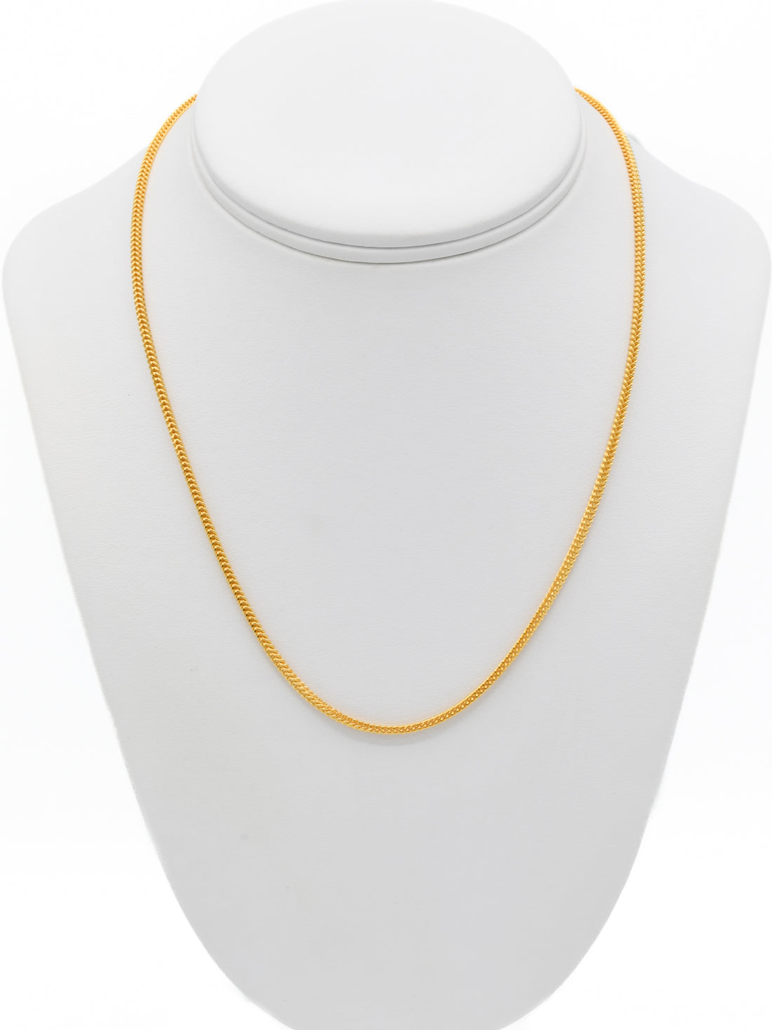 22ct Gold Hollow Foxtail Chain - 45 cm