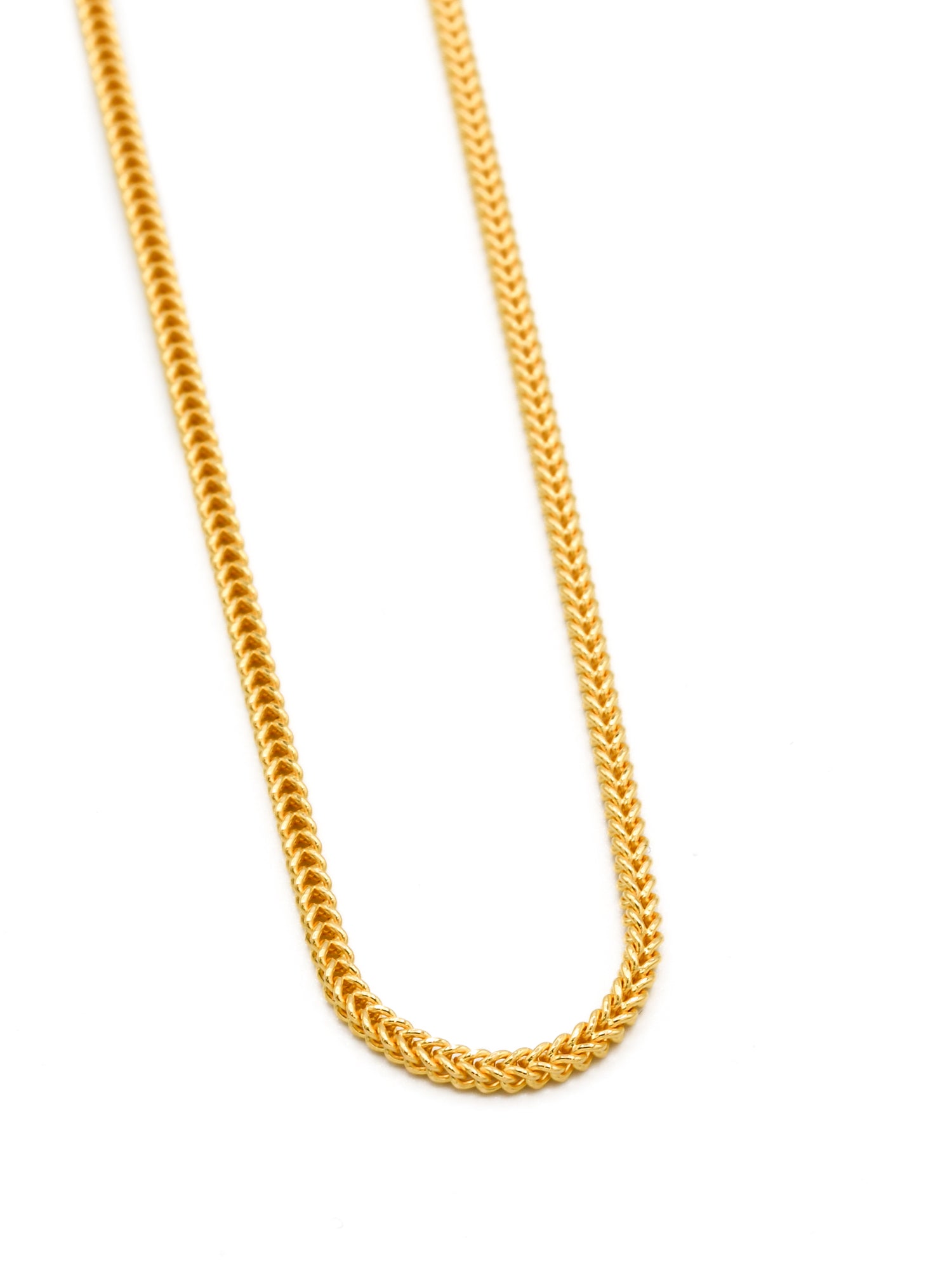 22ct Gold Hollow Foxtail Chain - 45 cm