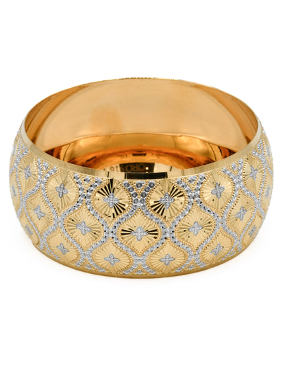 22ct Gold Two Tone 1 Piece Bangle