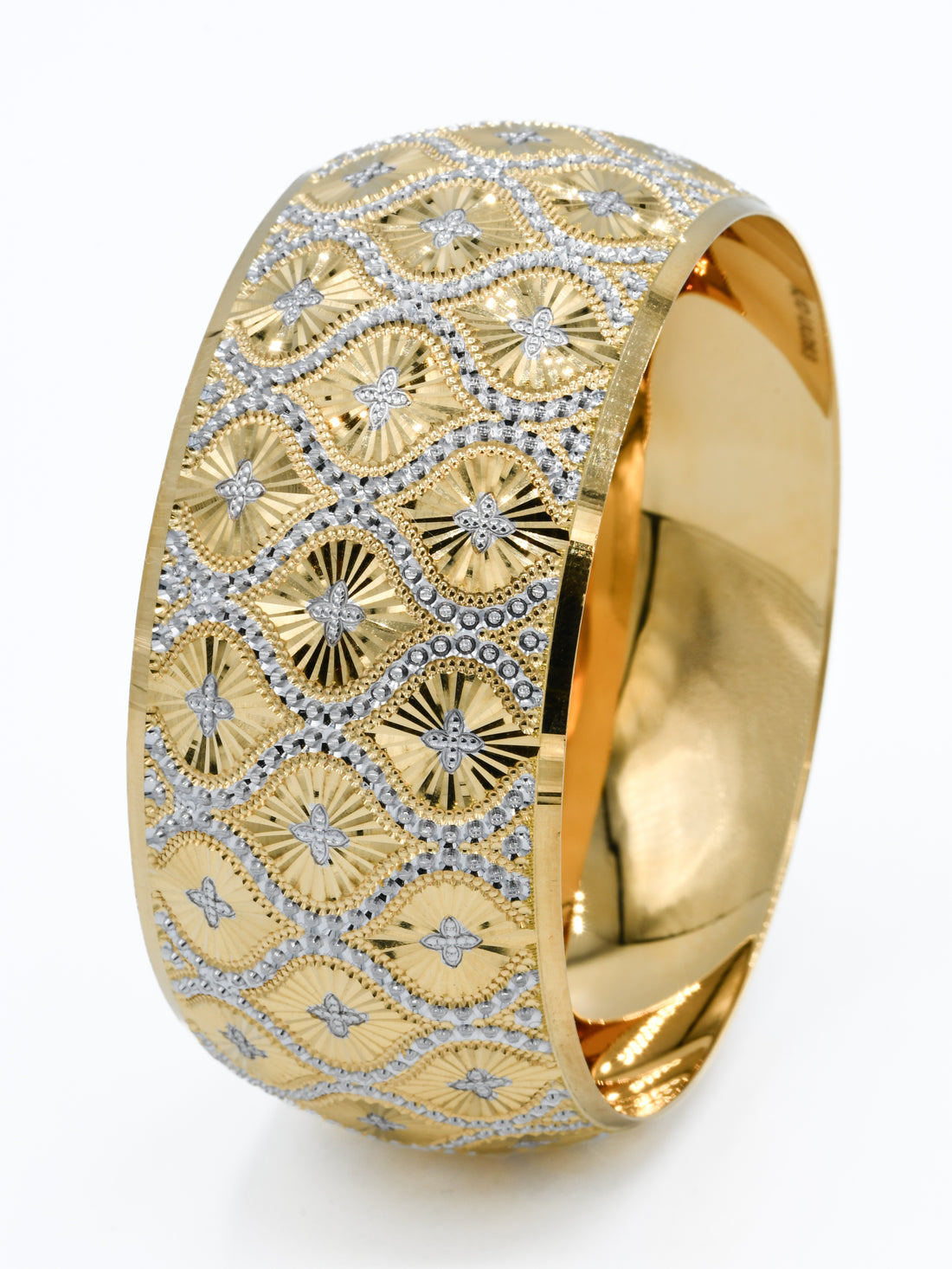 22ct Gold Two Tone 1 Piece Bangle