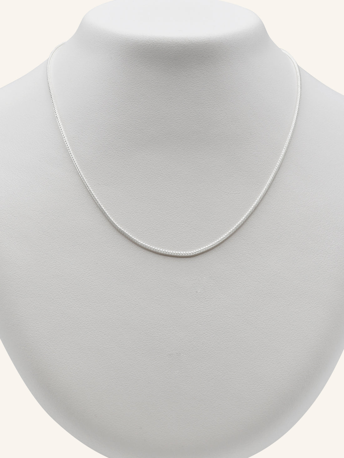 925 Sterling Silver Fox Tail Chain 40cm