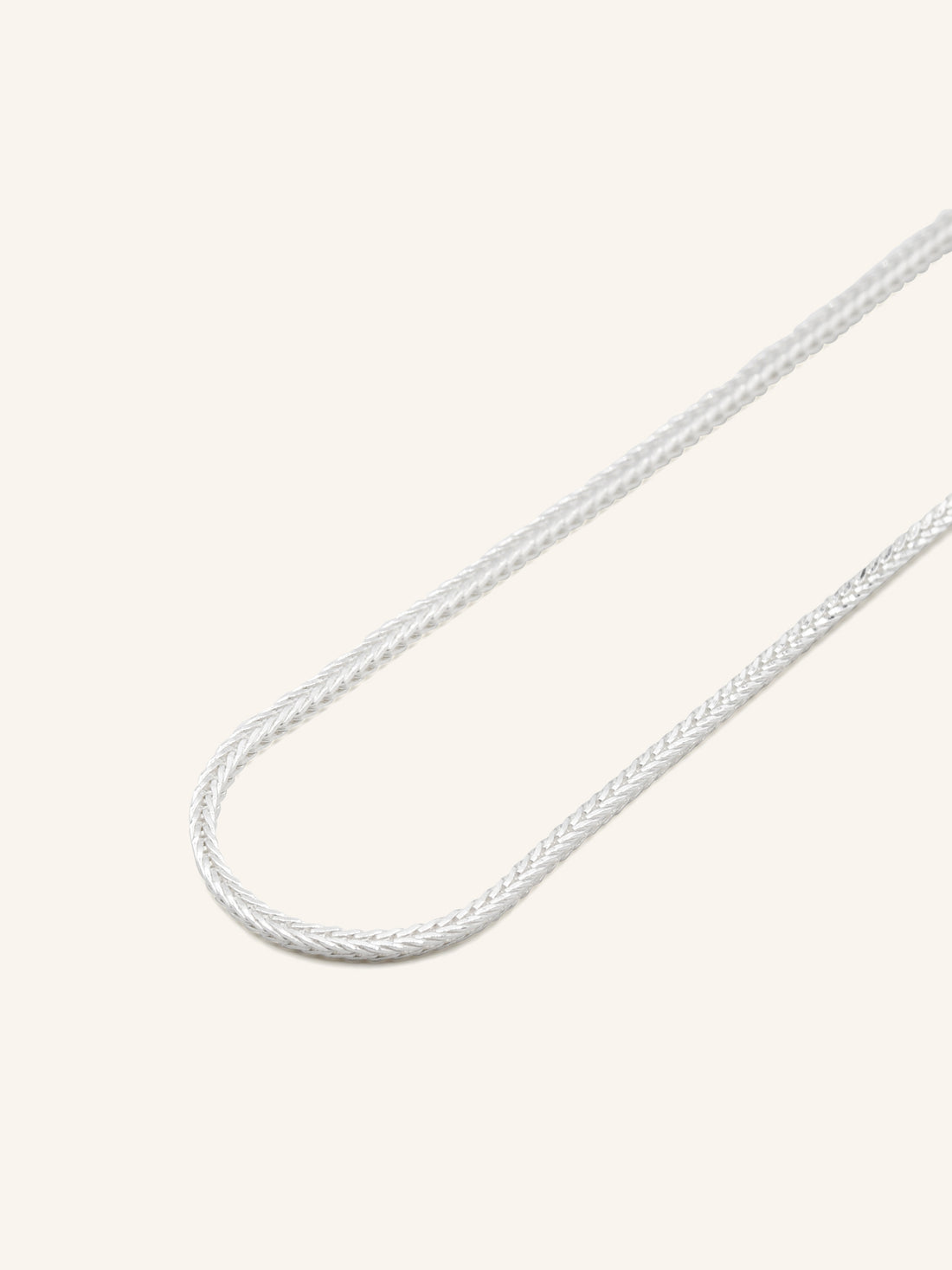925 Sterling Silver Fox Tail Chain 40cm