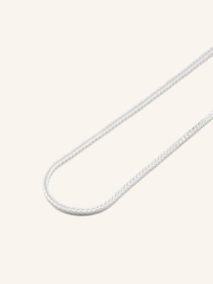 925 Sterling Silver Fox Tail Chain 40cm
