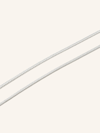 925 Sterling Silver Fox Tail Chain 40cm