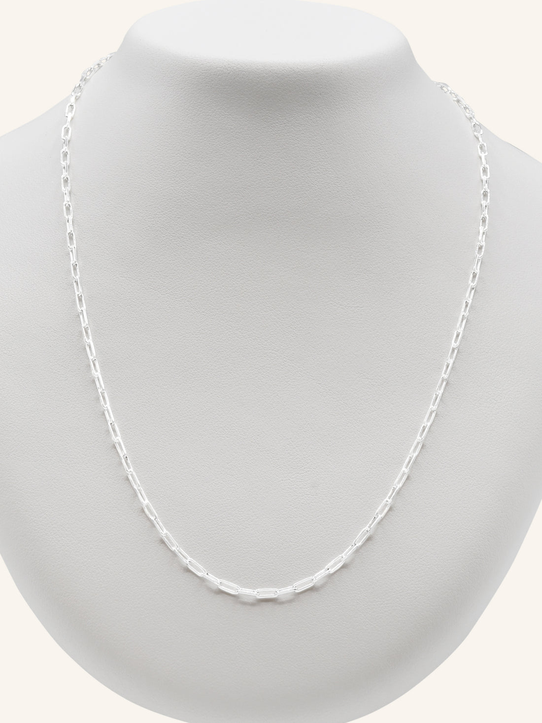 925 Sterling Silver Paperclip Chain 50cm
