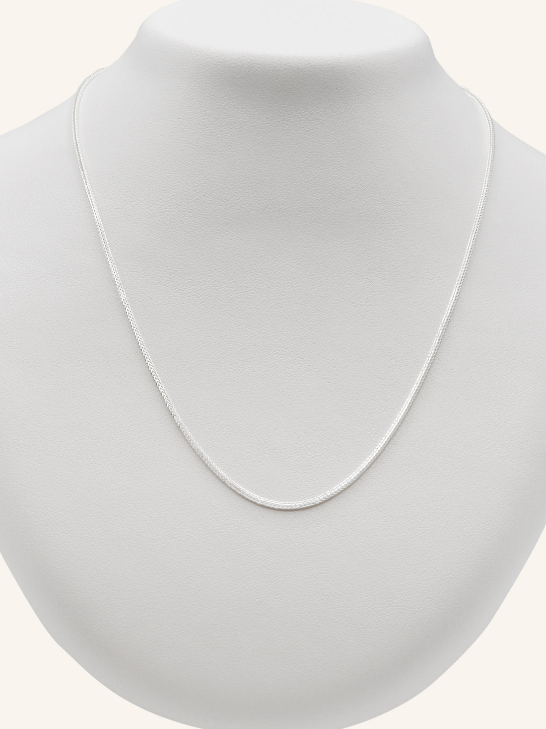 925 Sterling Silver Fox Tail Chain 45 cm
