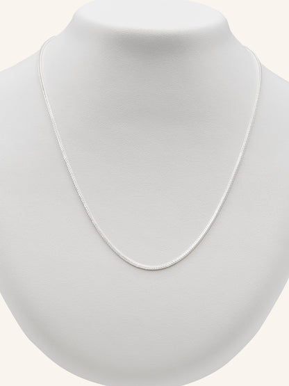 925 Sterling Silver Fox Tail Chain 45 cm