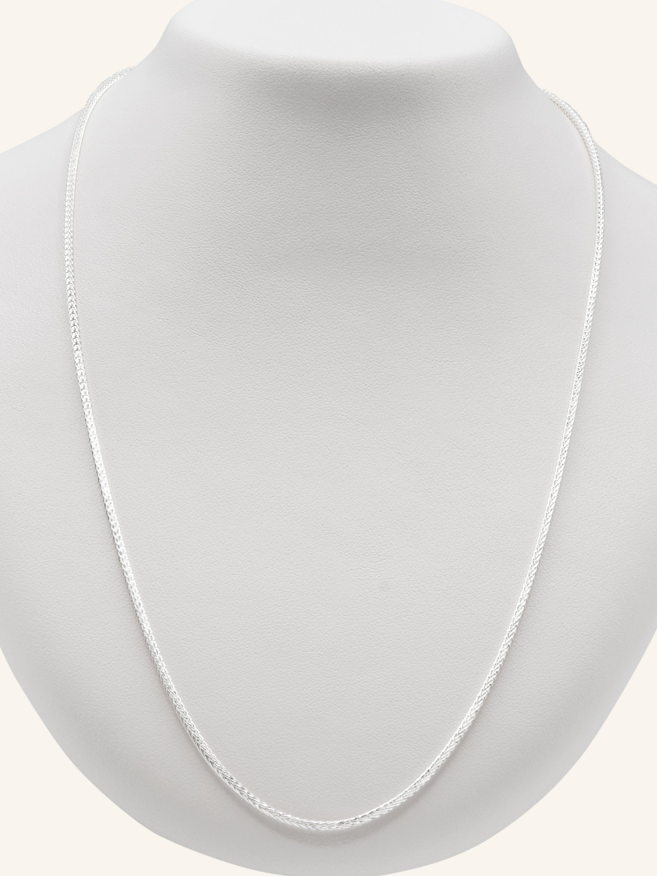 925 Sterling Silver Fox Tail Chain 50cm