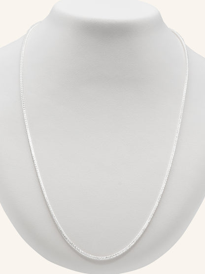 925 Sterling Silver Fox Tail Chain 50cm