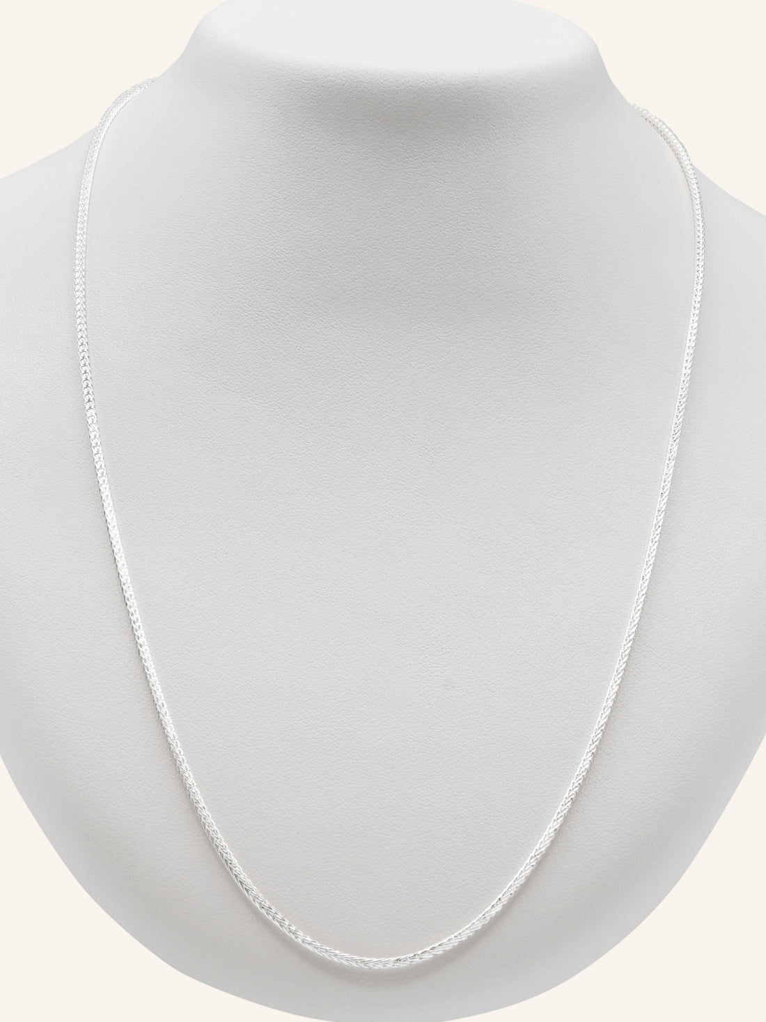 925 Sterling Silver Fox Tail Chain 55cm