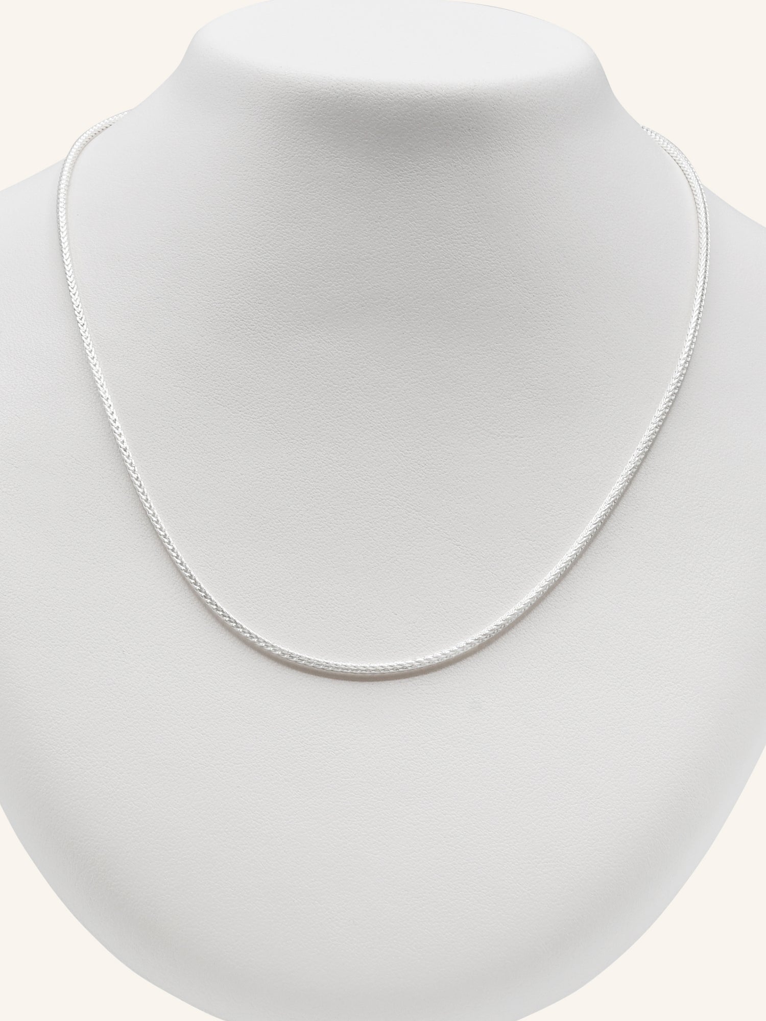 925 Sterling Silver Foxtail Chain 45cm