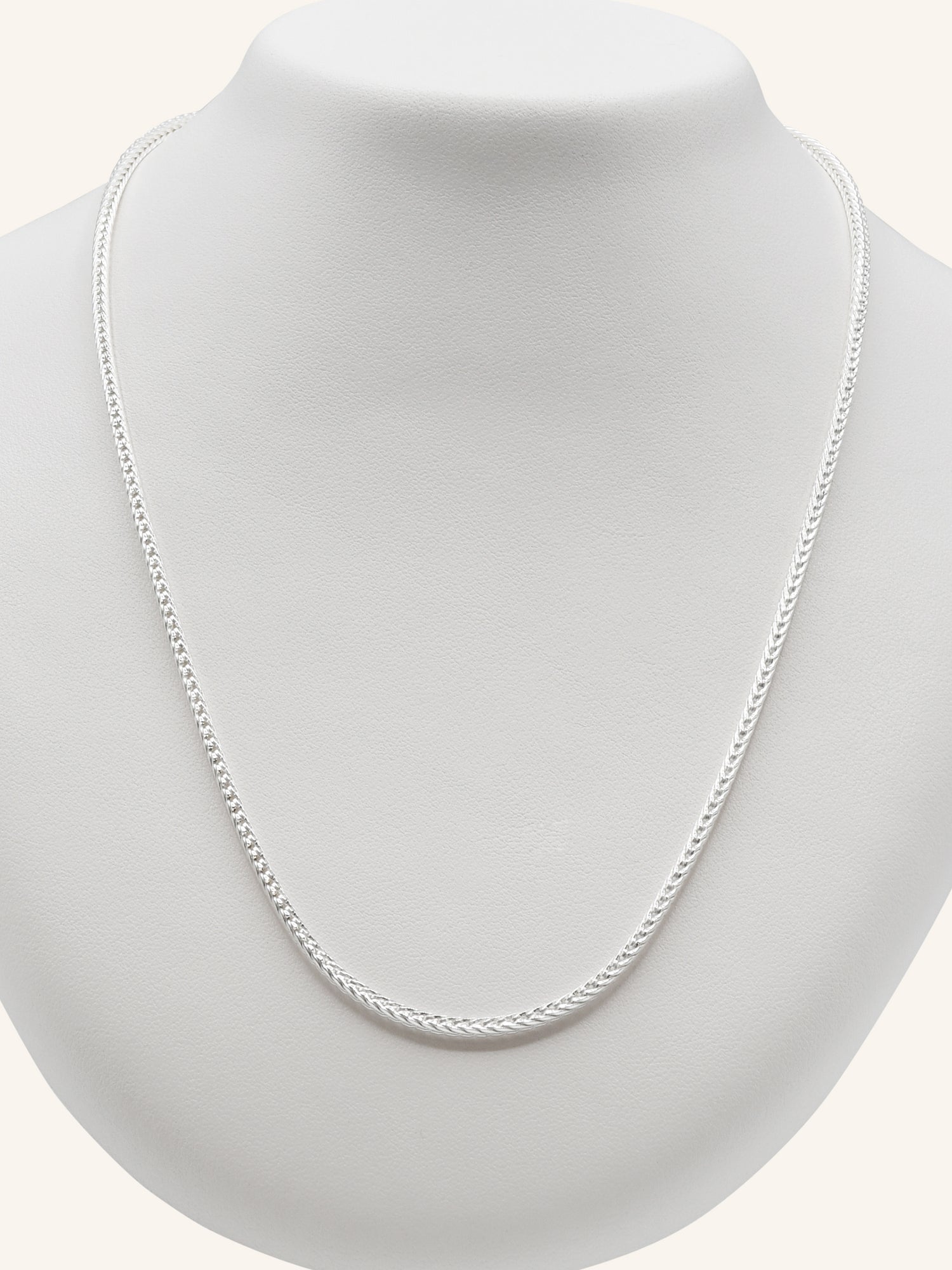 925 Sterling Silver Fox Tail Chain 50cm