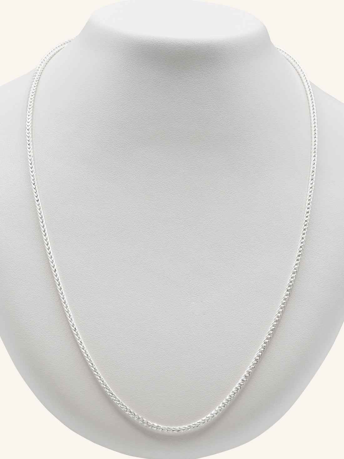 925 Sterling Silver Fox Tail  Chain 55cm