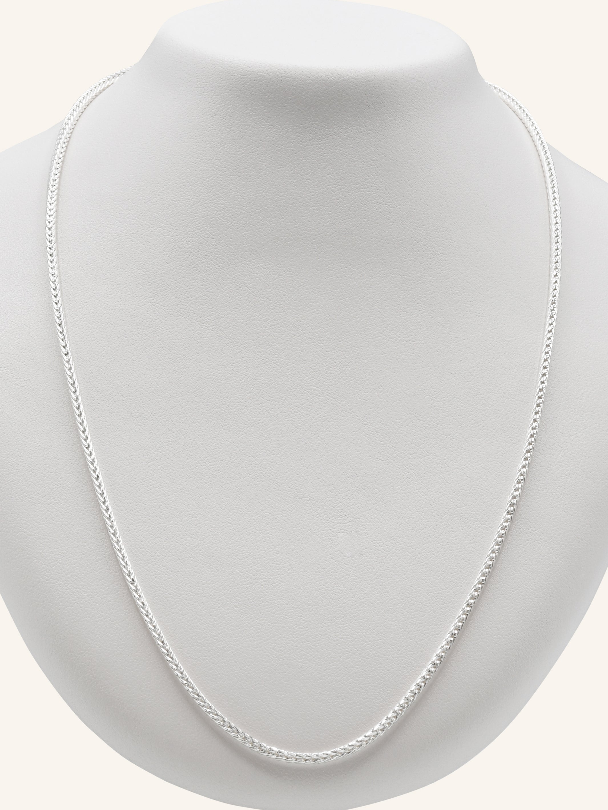 925 Sterling Silver Fox Tail  Chain 55cm