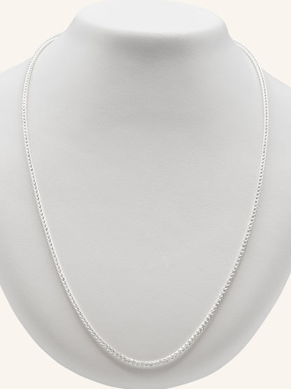 925 Sterling Silver Fox Tail  Chain 55cm