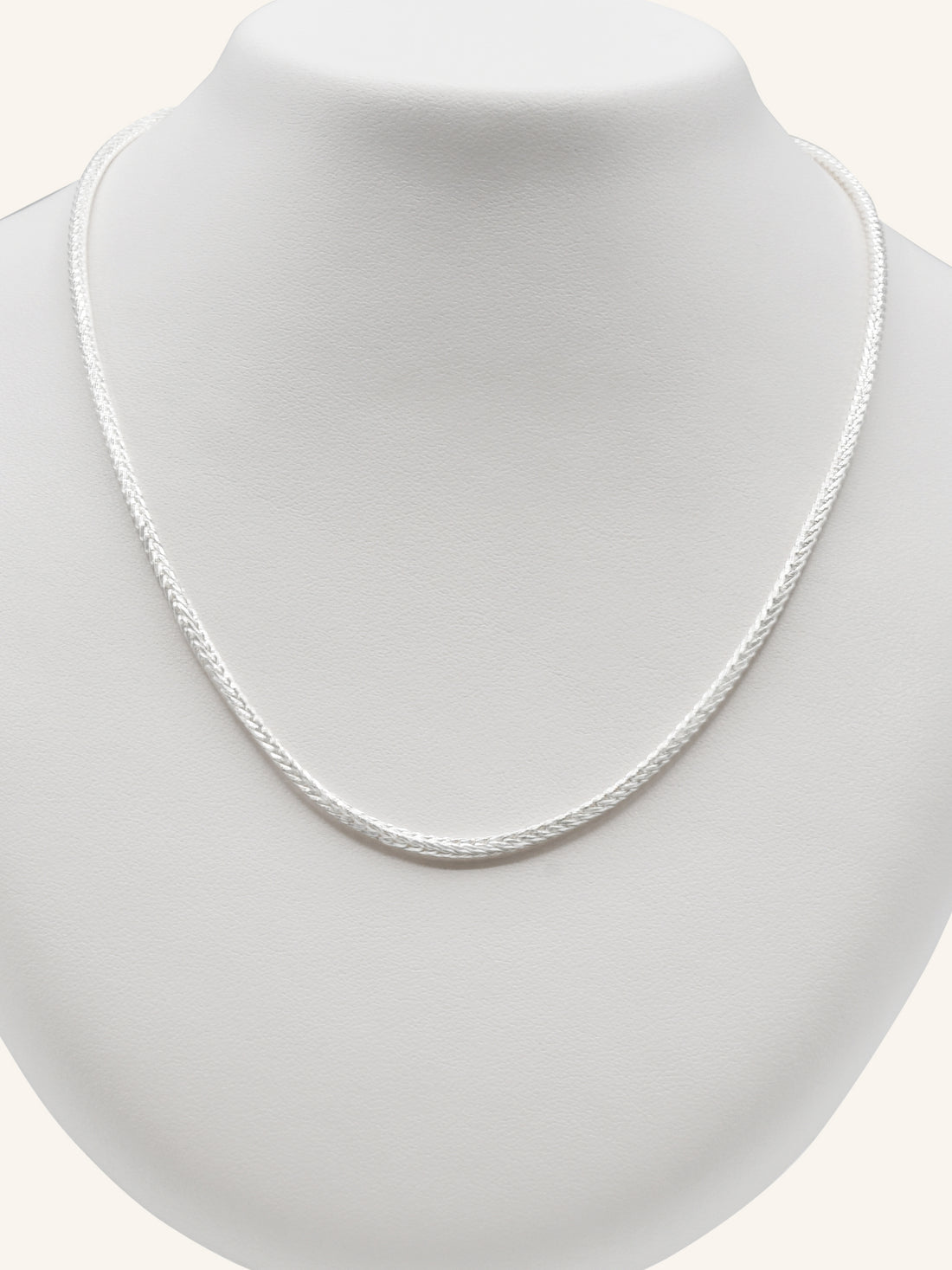 925 Sterling Silver Fox Tail Chain 45cm