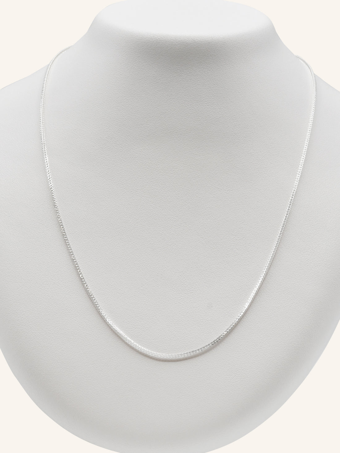 925 Sterling Silver Fox Tail Chain 50cm