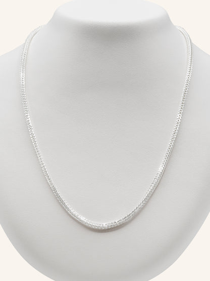 925 Sterling Silver Fox Tail Chain 50cm
