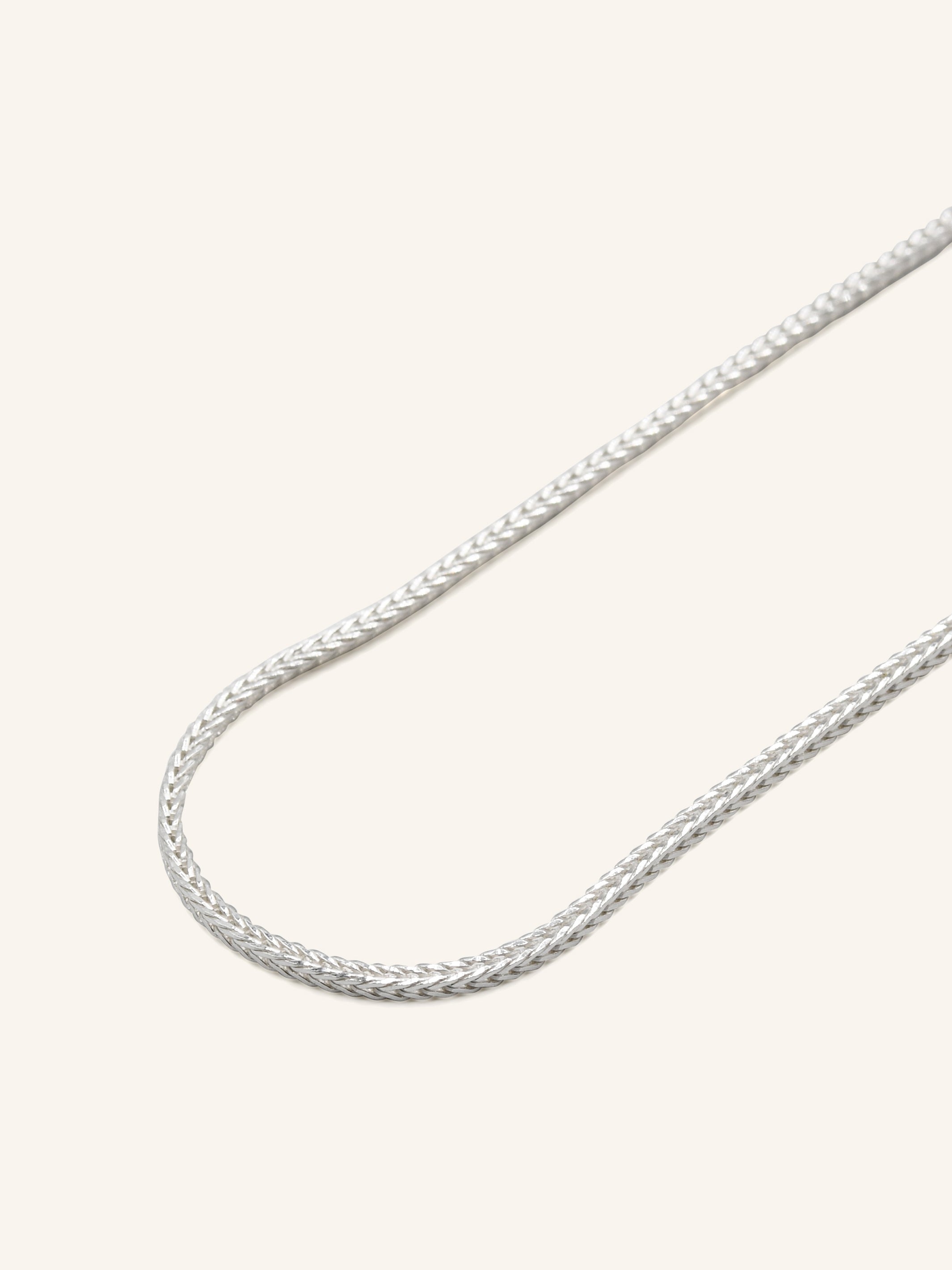 925 Sterling Silver Fox Tail Chain 45 cm