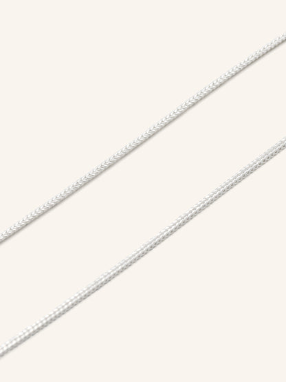 925 Sterling Silver Fox Tail Chain 45 cm