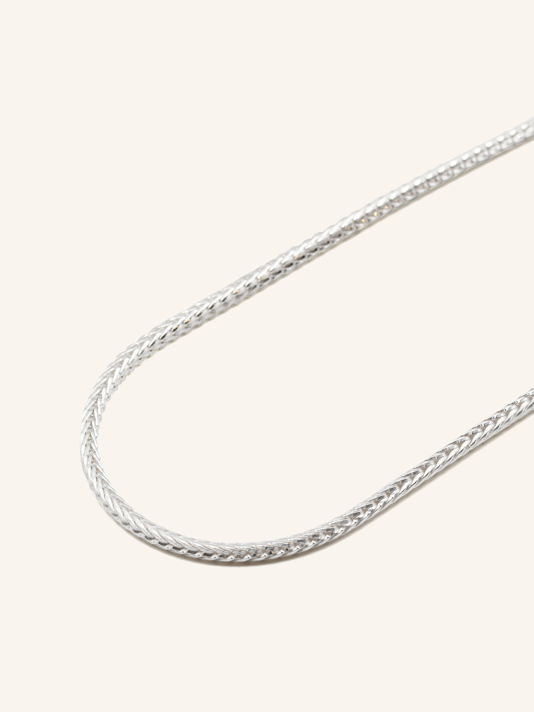 925 Sterling Silver Fox Tail Chain 55cm