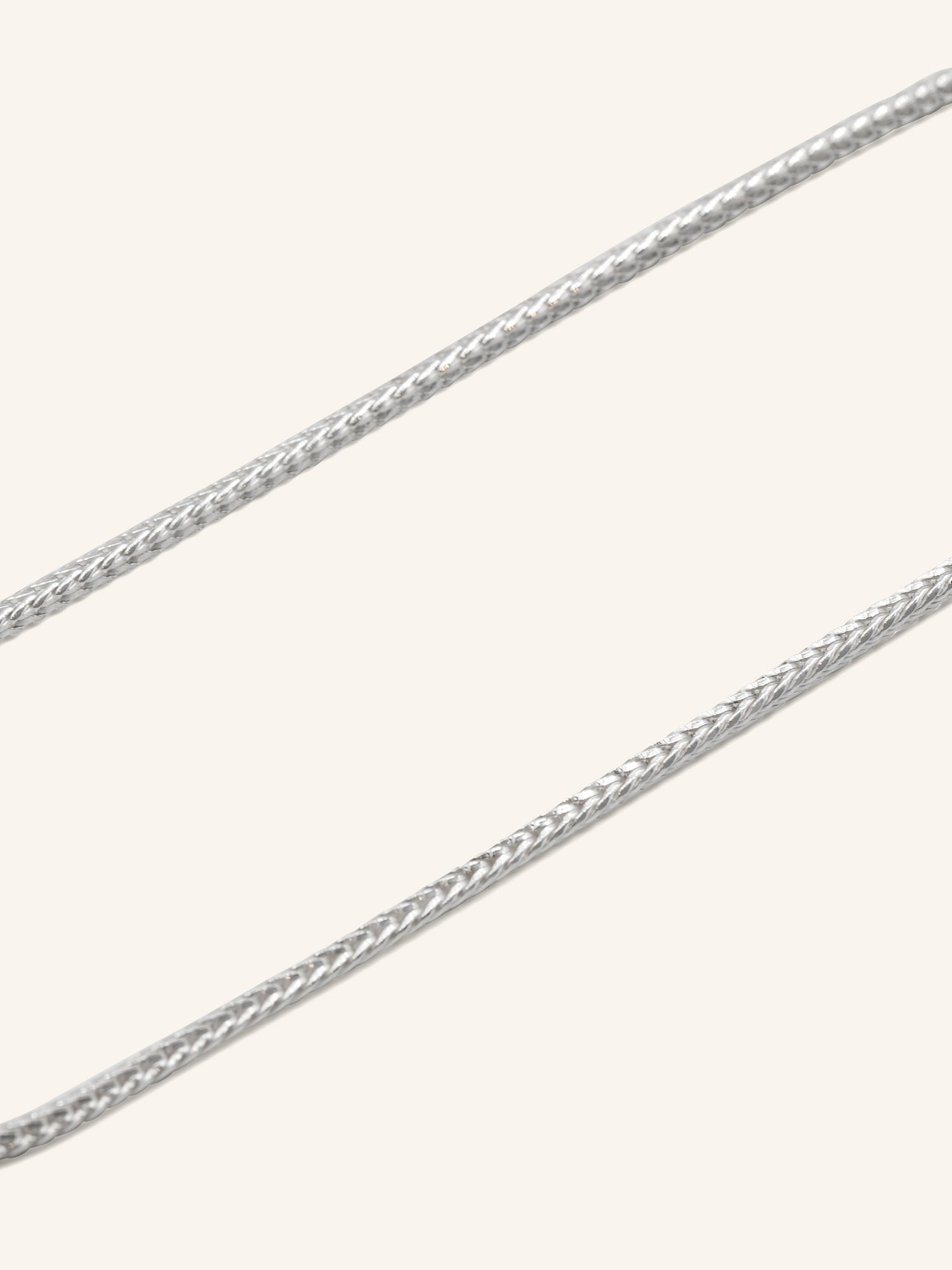 925 Sterling Silver Fox Tail Chain 55cm