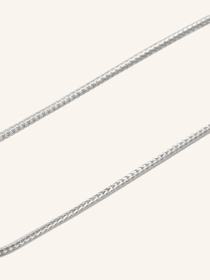 925 Sterling Silver Fox Tail Chain 55cm