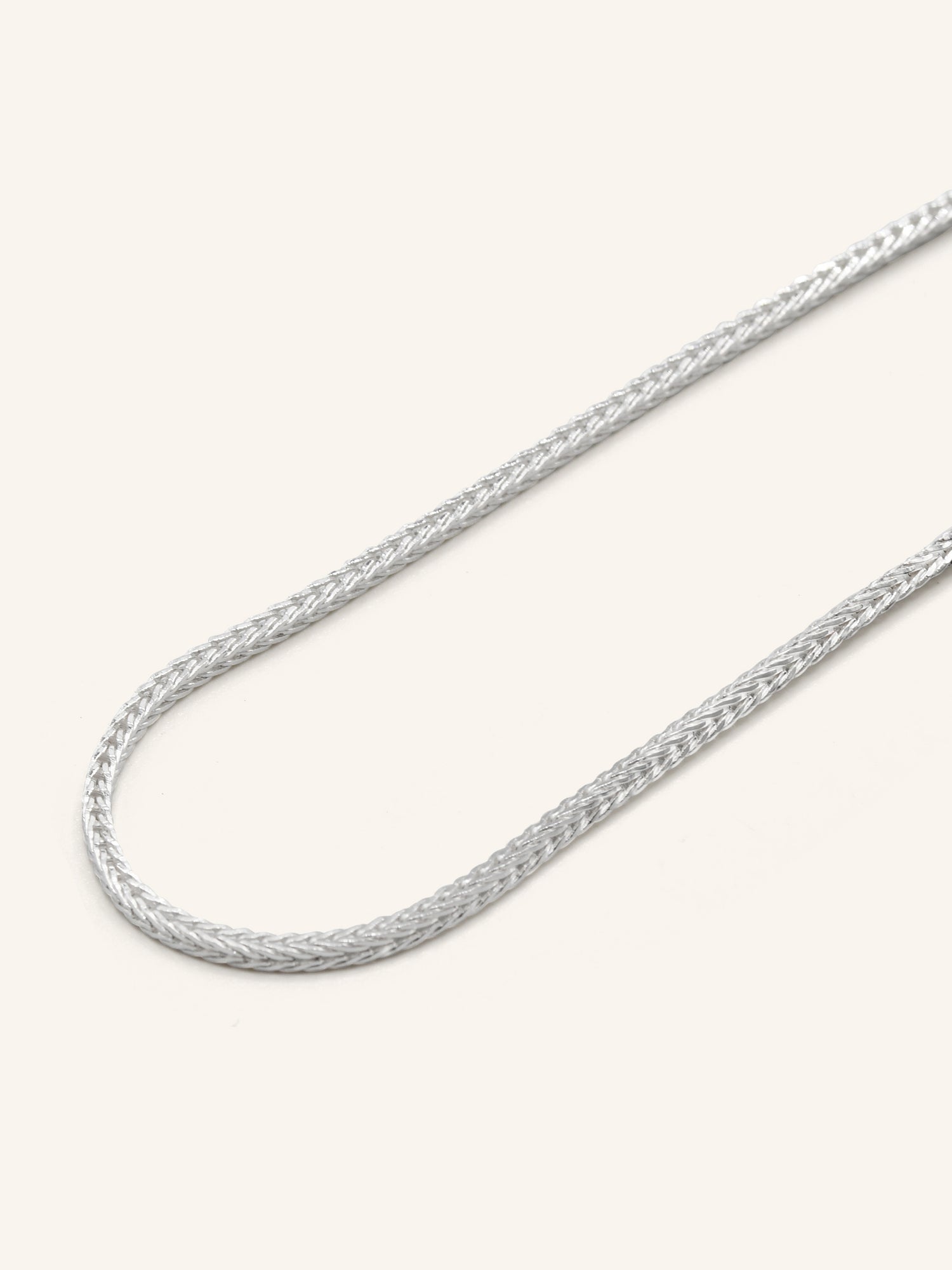 925 Sterling Silver Fox Tail Chain 45cm