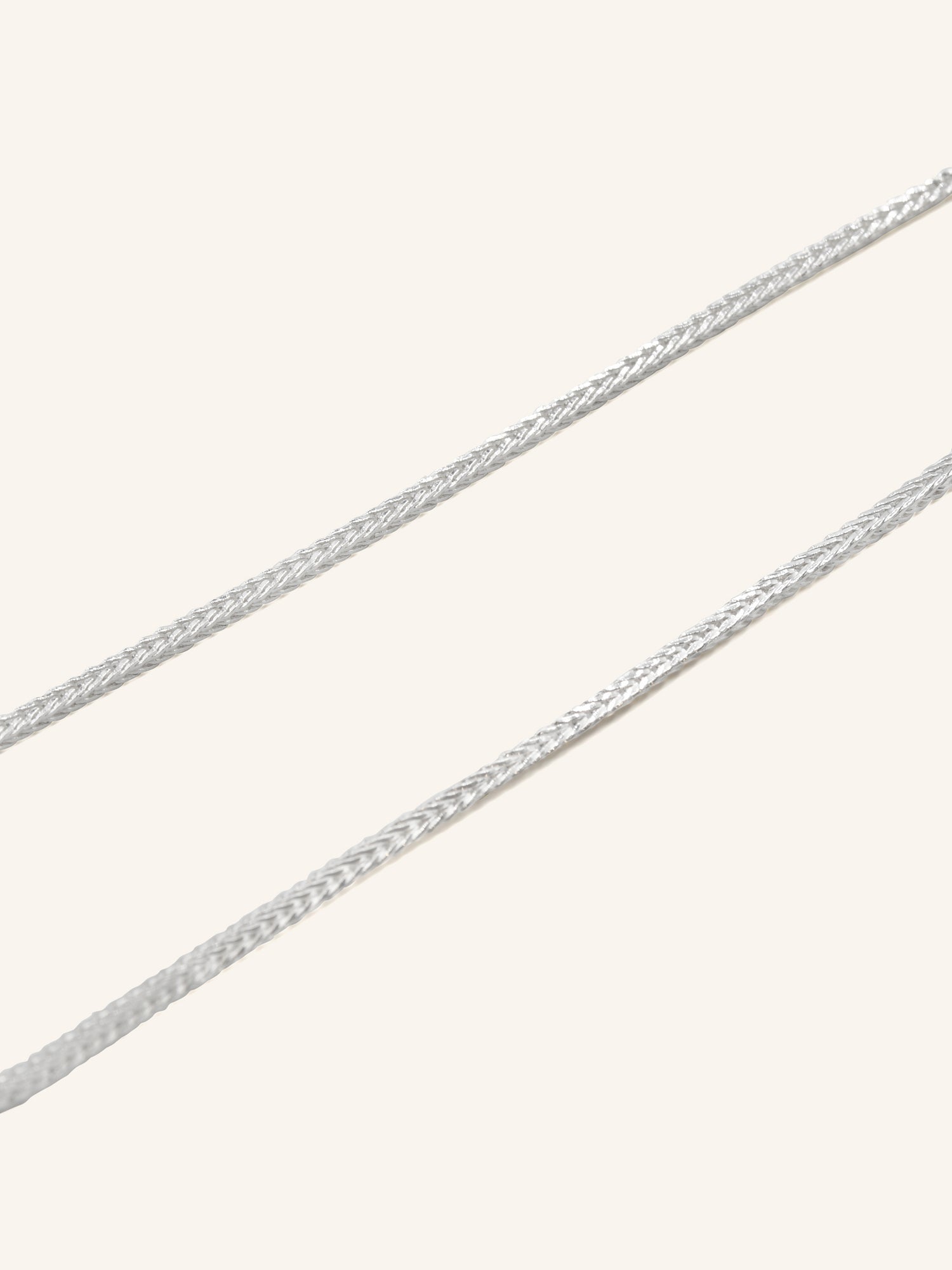 925 Sterling Silver Fox Tail Chain 45cm