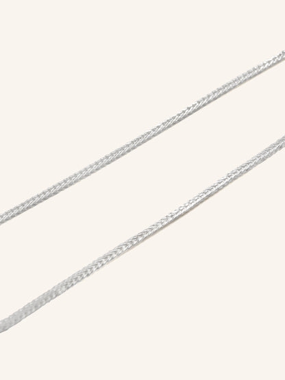 925 Sterling Silver Fox Tail Chain 45cm
