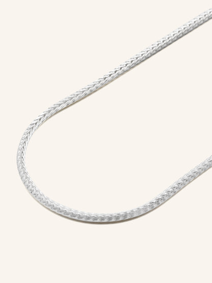 925 Sterling Silver Foxtail Chain 45cm