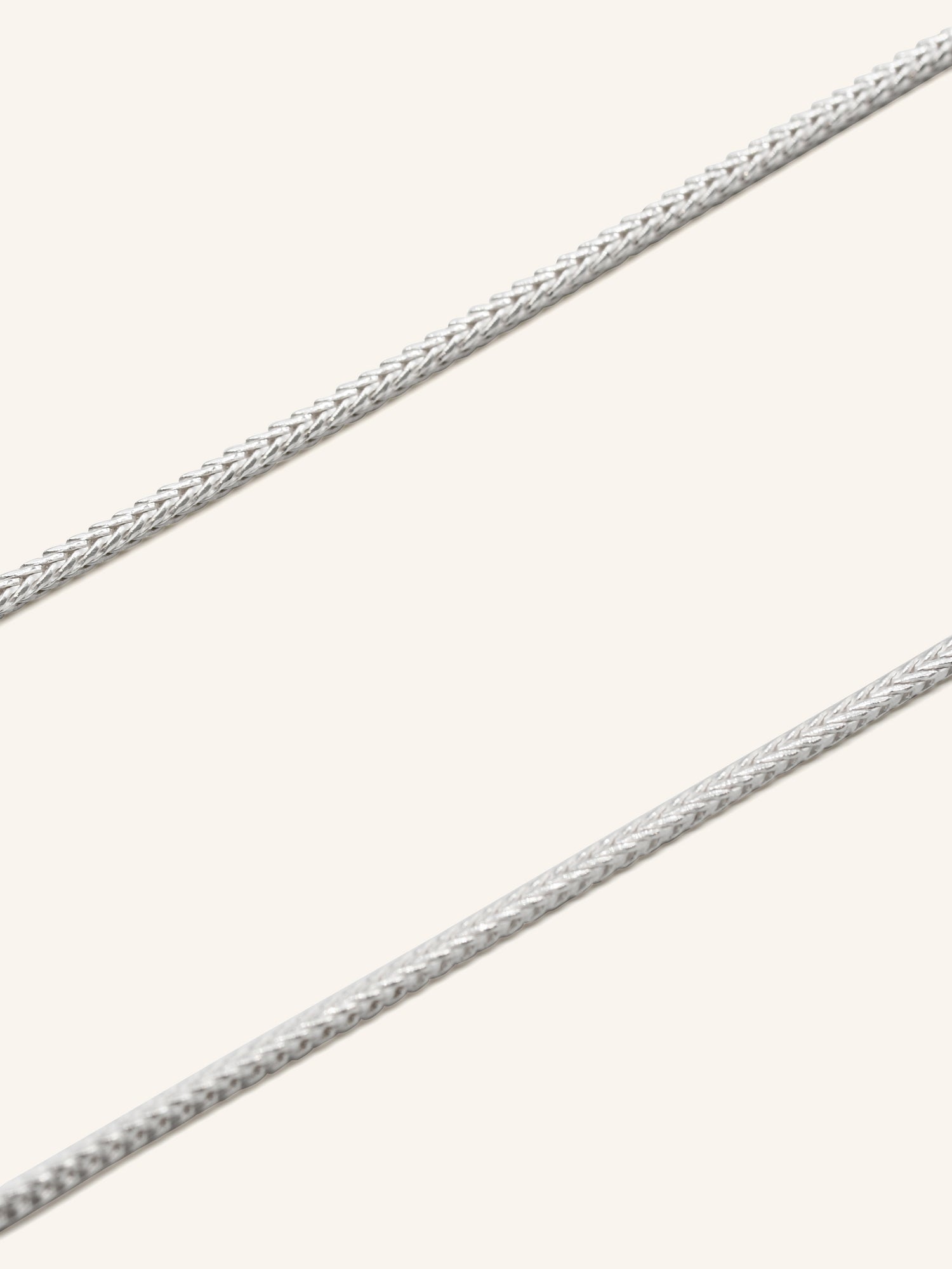 925 Sterling Silver Foxtail Chain 45cm