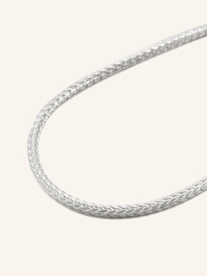 925 Sterling Silver Fox Tail Chain 50cm