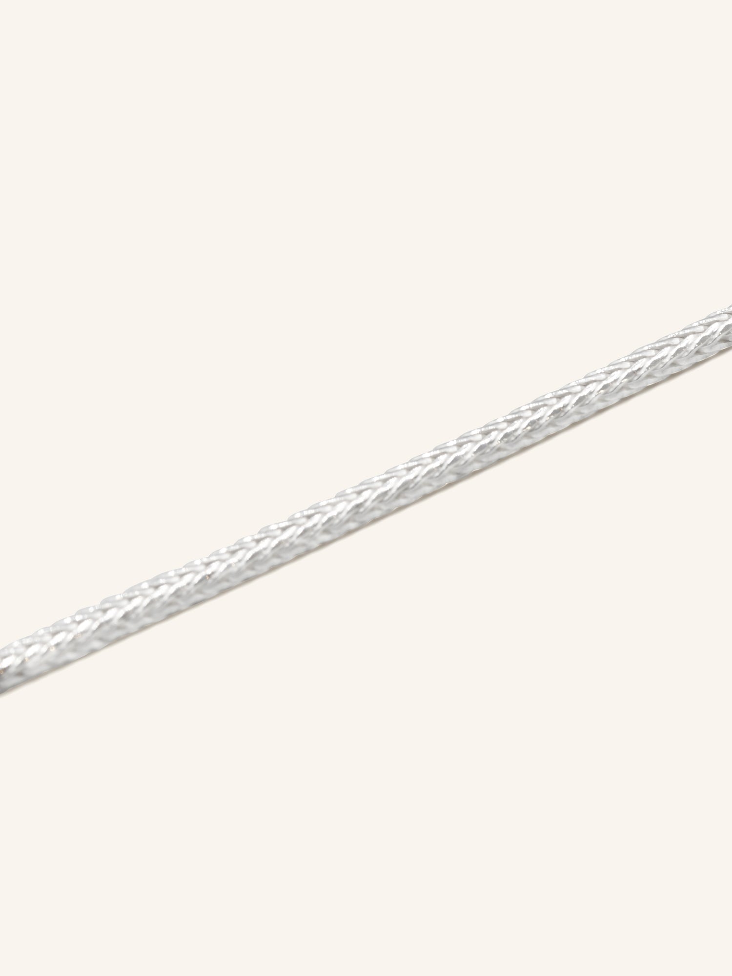 925 Sterling Silver Fox Tail Chain 50cm
